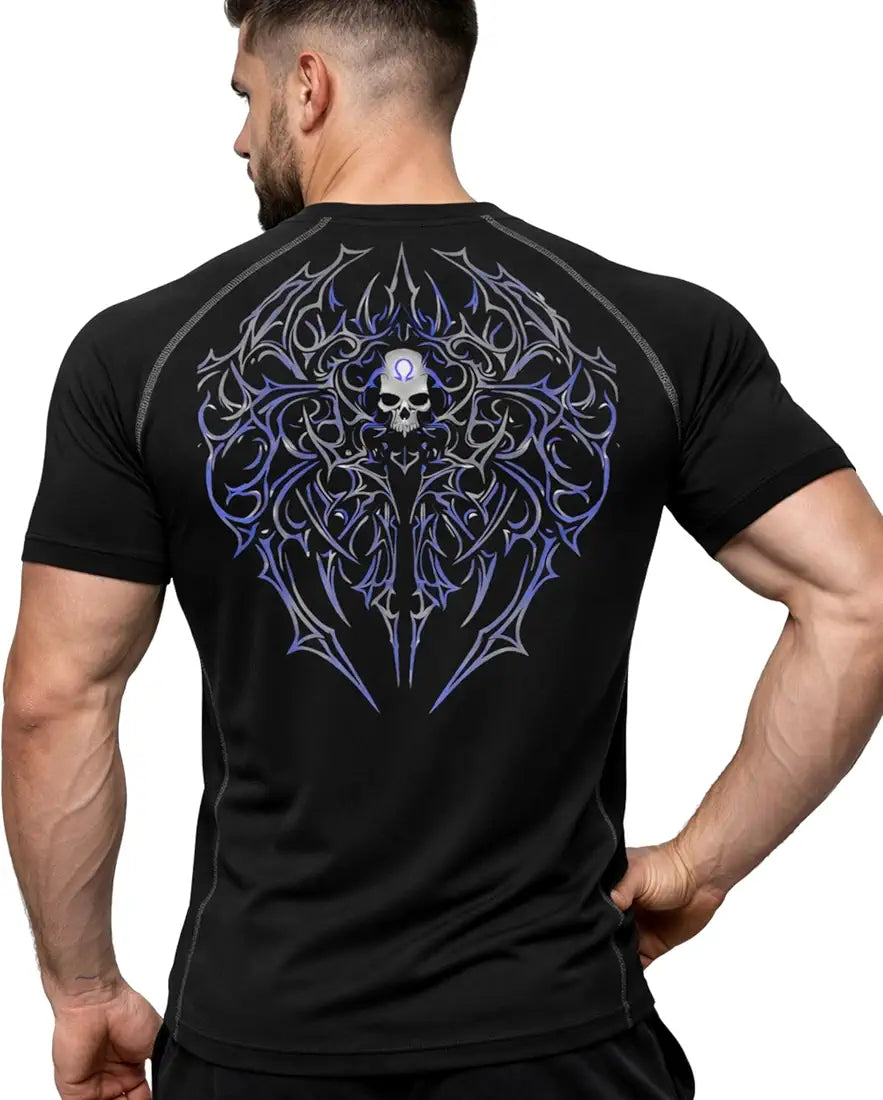 Men's Compression Gym T-Shirt – Quick Dry Athletic Muscle Fit Workout Tee
