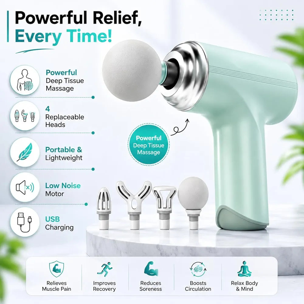 Premium Handheld Massage Gun - Deep Tissue Muscle Massager
